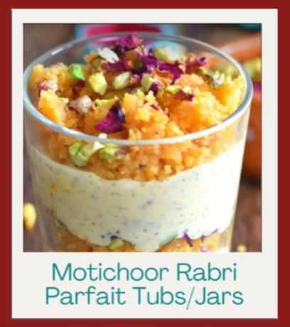 Motichoor Rabri Parfait Tubs / Jars