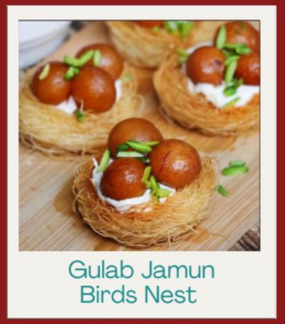 Gulab Jamun Bird's Nest