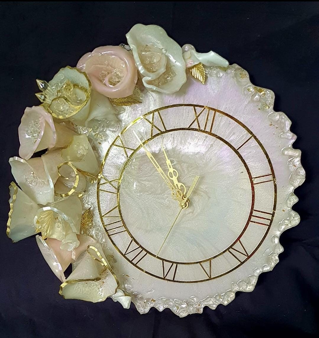 12 Inch 3D Floral Clock