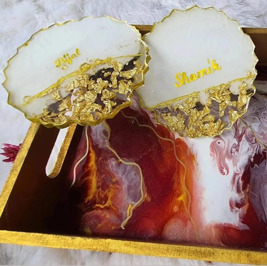 Handmade Resin Wooden Tray