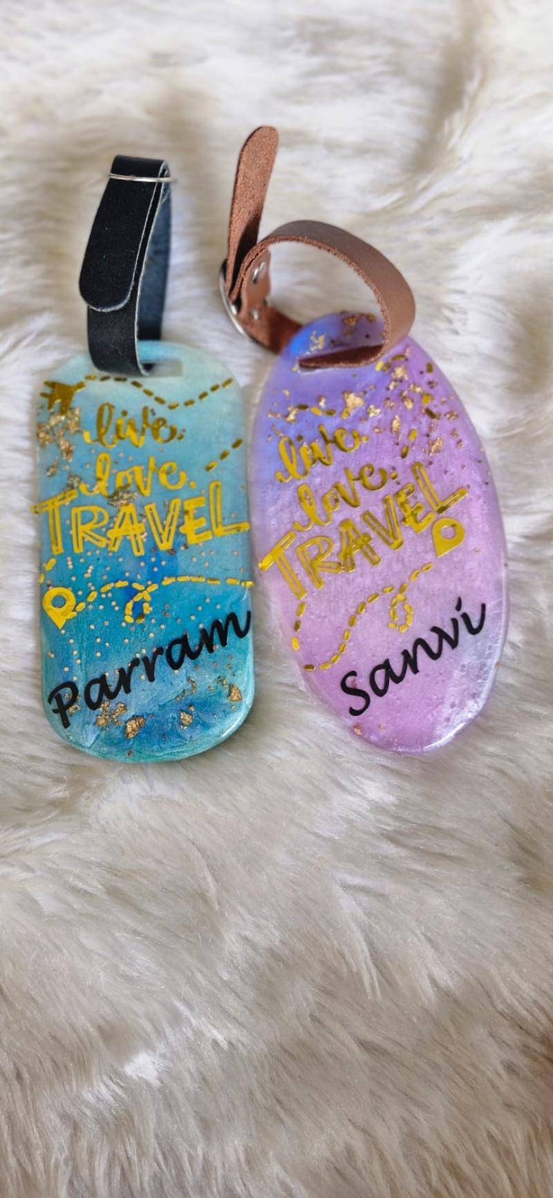 Customize Resin Travel Tags