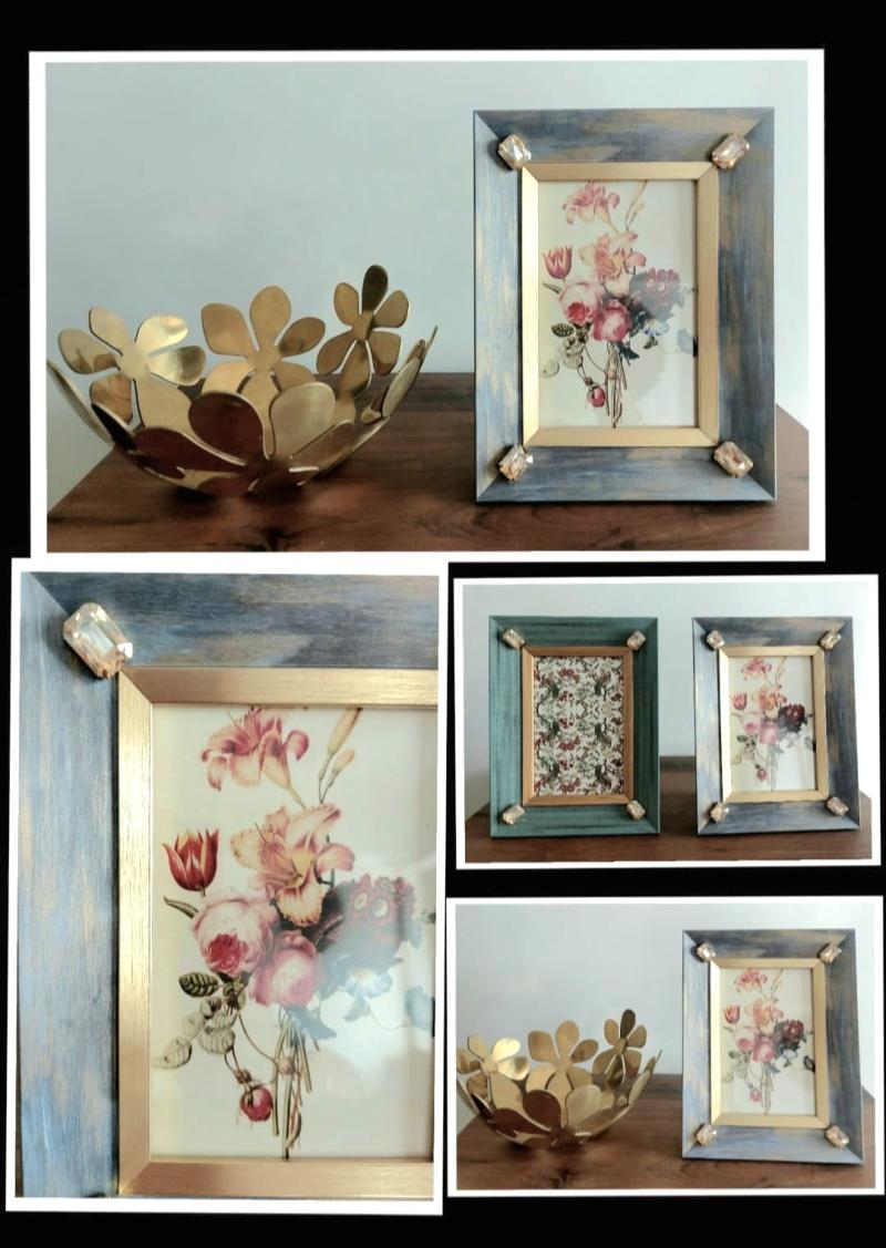 Set Of Tissue Box And Photo Frame