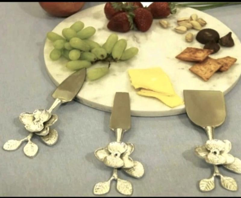 Floral Ornate Cheese Knife Set